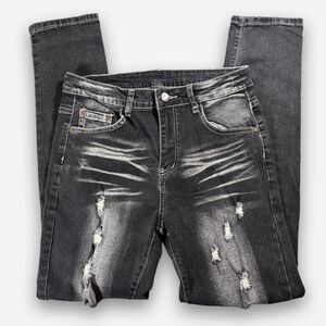 Women's Black and Grey Jeans